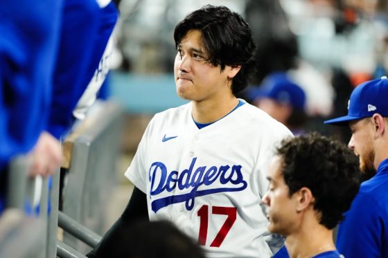 大谷翔平、代打送られ途中交代　2戦ぶり安打、直前には死球…ド軍8回までに大量13失点