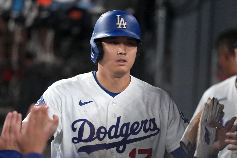 ガーディアンズ戦に出場したドジャース・大谷翔平【写真：ロイター】
