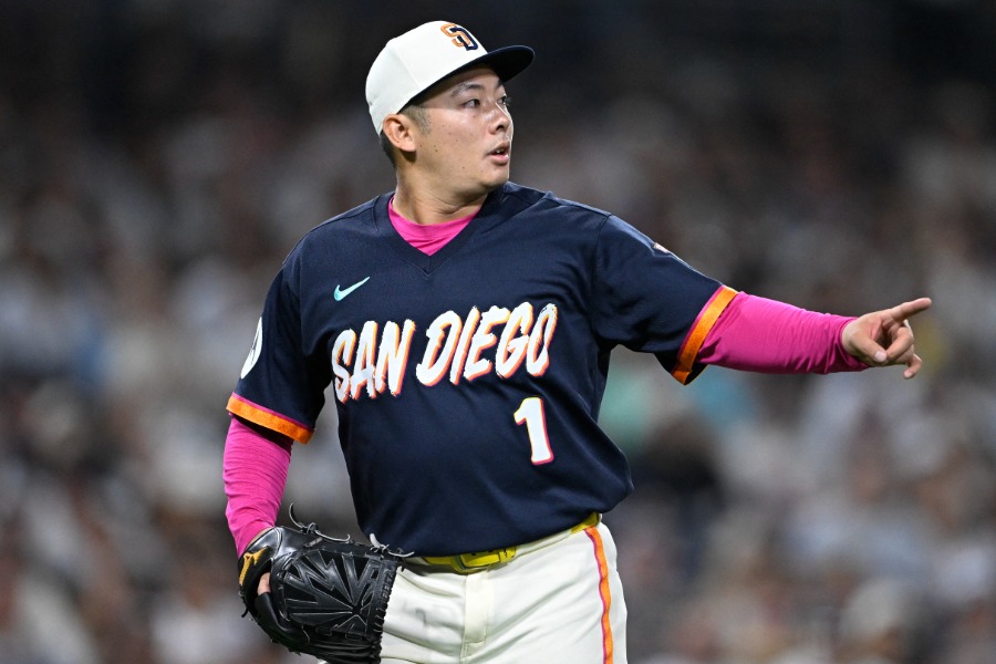 ヤンキース戦に登板したパドレス・松井裕樹【写真：ロイター】