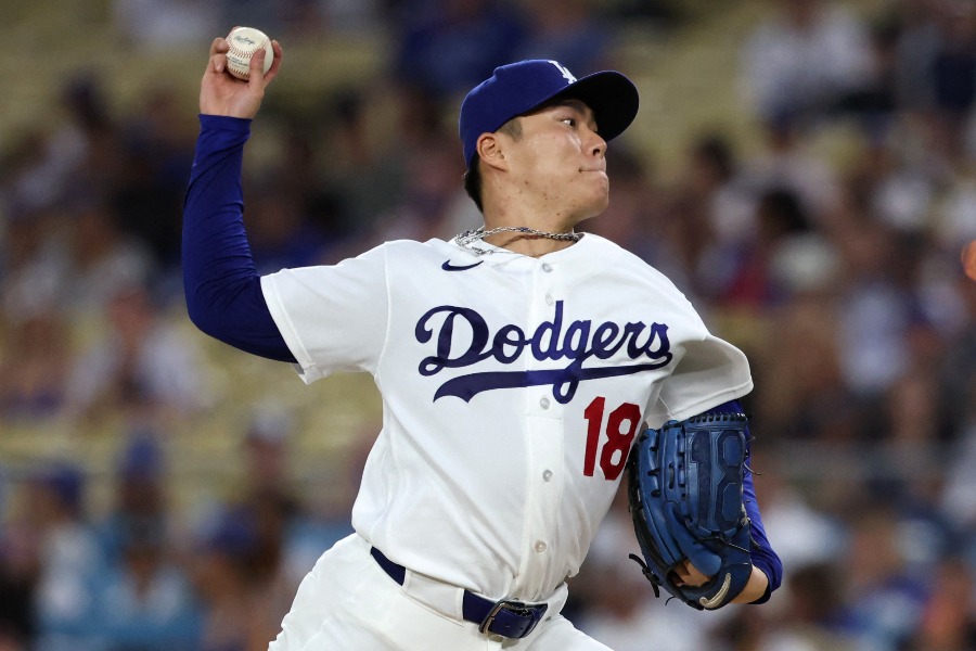 レッズ戦で13勝目を挙げたドジャース・山本由伸【写真:ロイター】