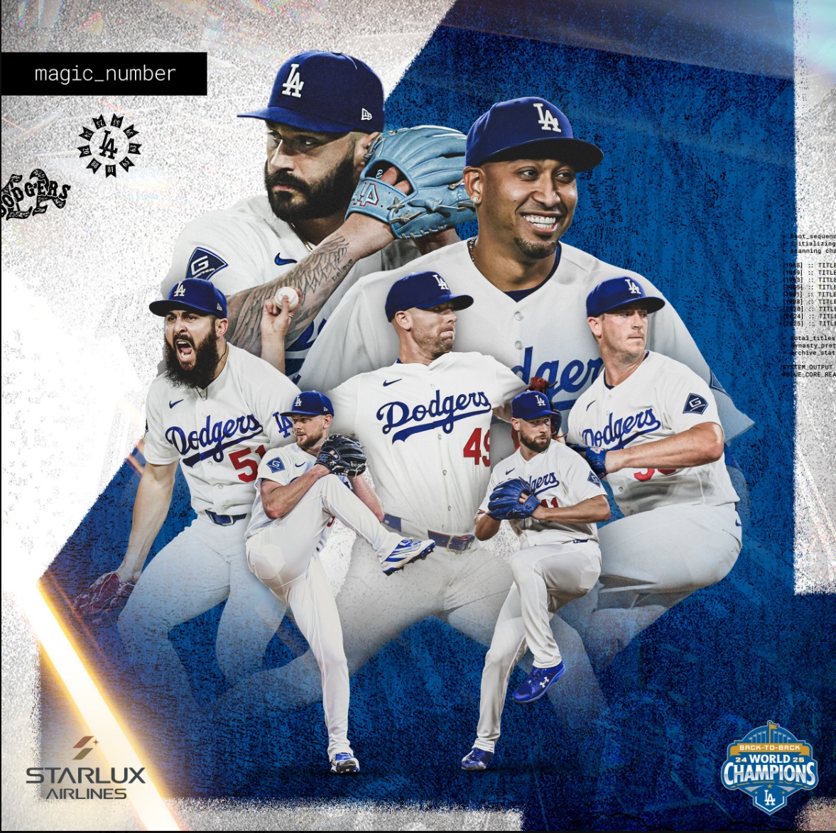 ドジャース公式Xが公開した画像(画像はスクリーンショット)
