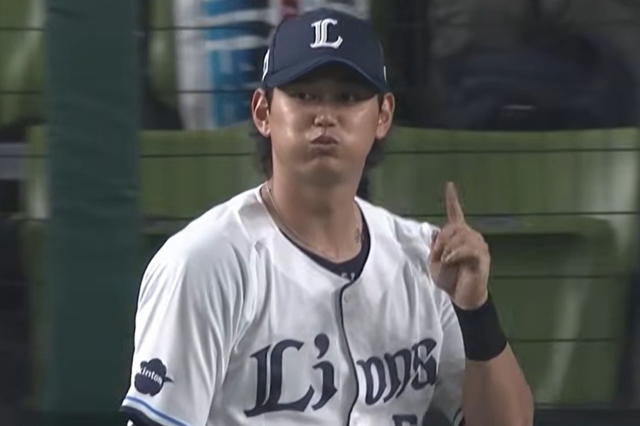 好守を見せた西武・西川愛也【画像:パーソル パ・リーグTV】