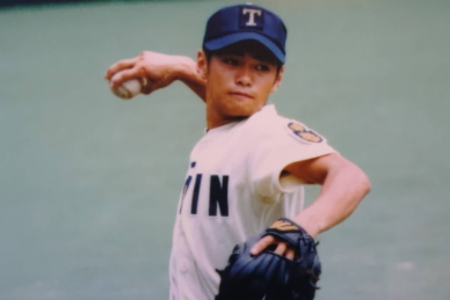高校時代は二塁手として活躍した【写真:本人提供】