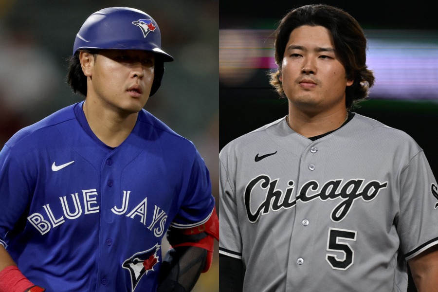 Bジェイズ・岡本和真(左)とWソックス・村上宗隆【写真:ロイター】
