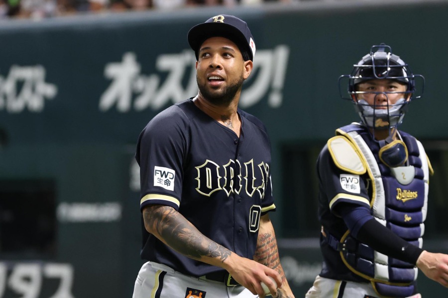 オリックスのアンダーソン・エスピノーザ【写真：栗木一考】