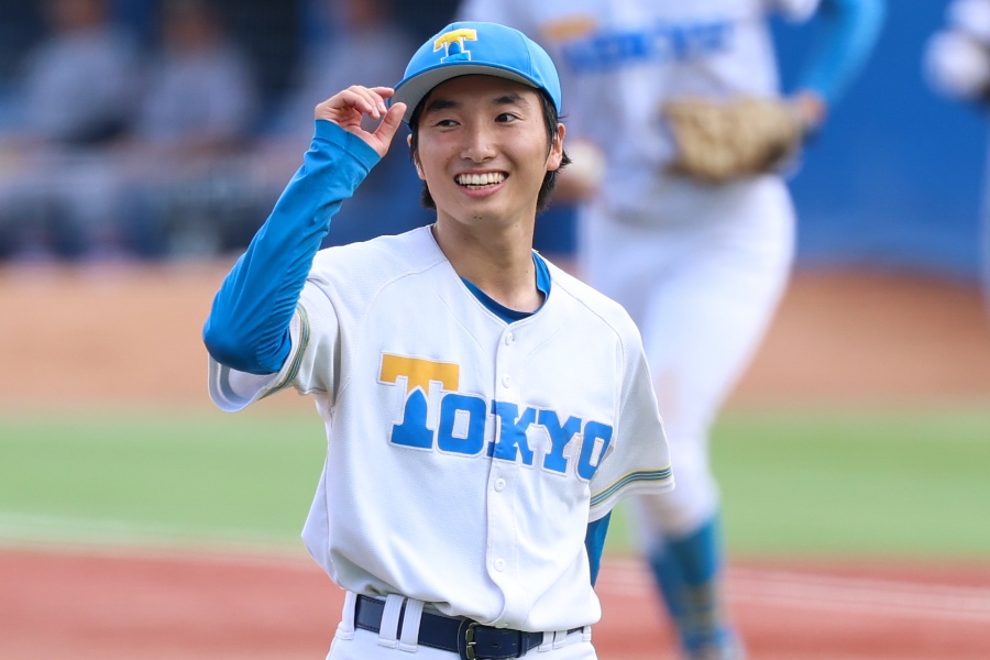 東大野球部で活躍した渡辺向輝さん【写真:加治屋友輝】