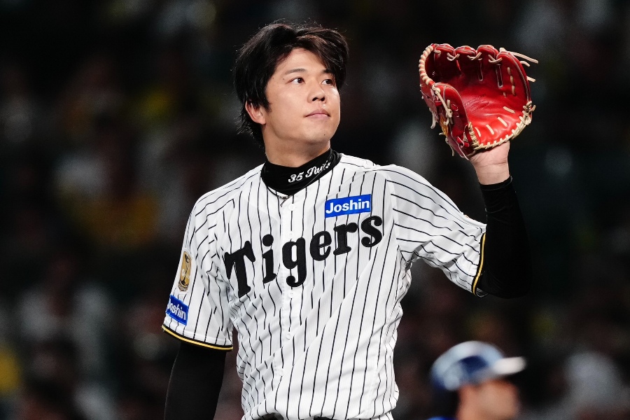DeNA戦に先発した阪神・才木浩人【写真：黒澤崇】