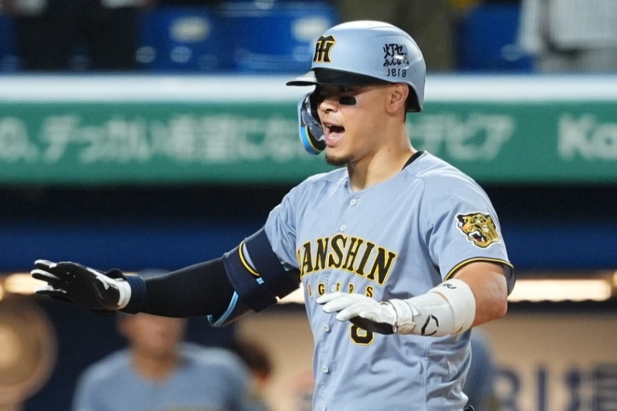 阪神・佐藤輝明【写真:小林靖】