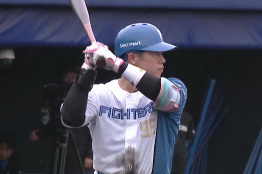 2打点をマークした日本ハム・梅林優貴【画像：パーソル パ・リーグTV】
