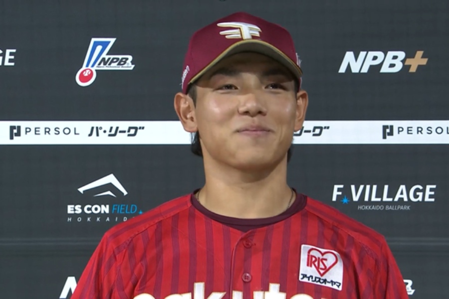 決勝のホームを踏んだ楽天・小森航大郎【画像：パーソル パ・リーグTV】