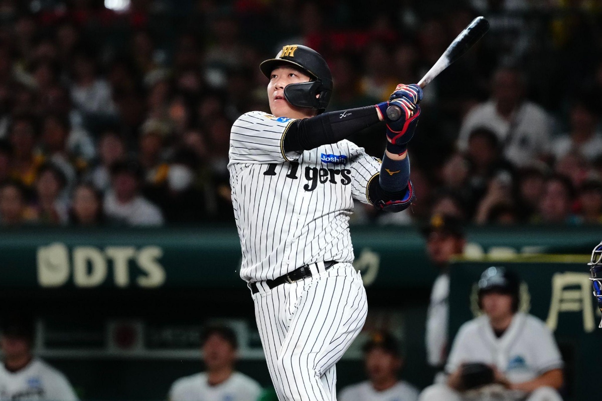 21日の巨人戦でサヨナラ本塁打を放った阪神・大山悠輔【写真：黒澤崇】