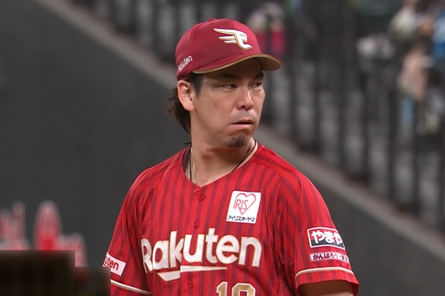 日本ハム戦に先発した楽天・前田健太【画像：パーソル パ・リーグTV】