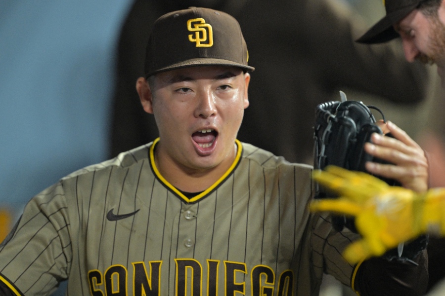 ドジャース戦で好投したパドレス・松井裕樹【写真:ロイター】