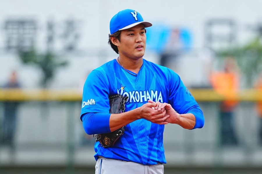 巨人2軍戦に先発したDeNA・藤浪晋太郎【写真:荒川祐史】