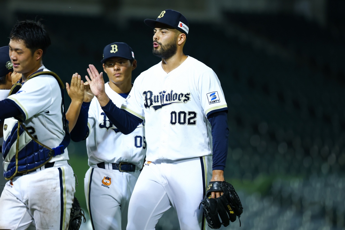 育成ドラフト2位から2軍で守護神を務めるまでになったオリックス新人のマシュー【写真：加治屋友輝】
