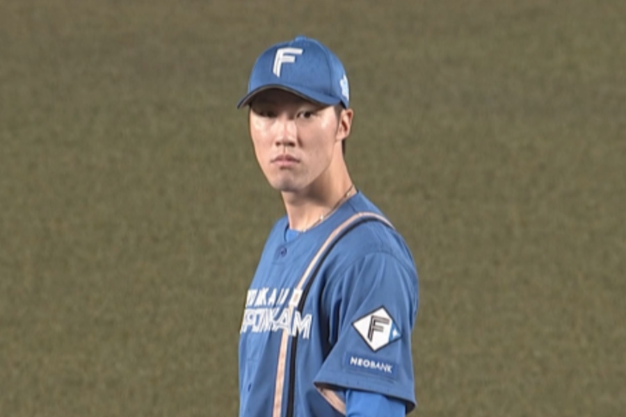 ロッテ戦に先発した日本ハム・福島蓮【画像：パーソル パ・リーグTV】