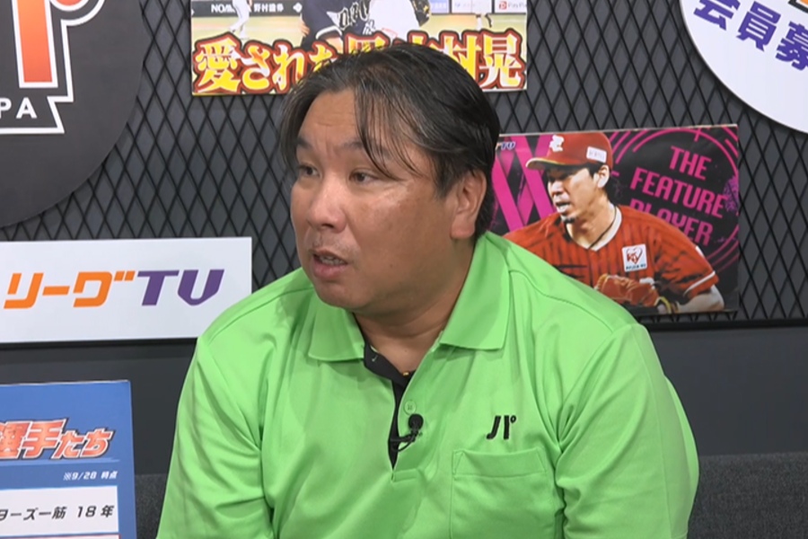 「月曜日もパテレ行き」に出演した里崎智也氏【画像:パーソル パ・リーグTV】