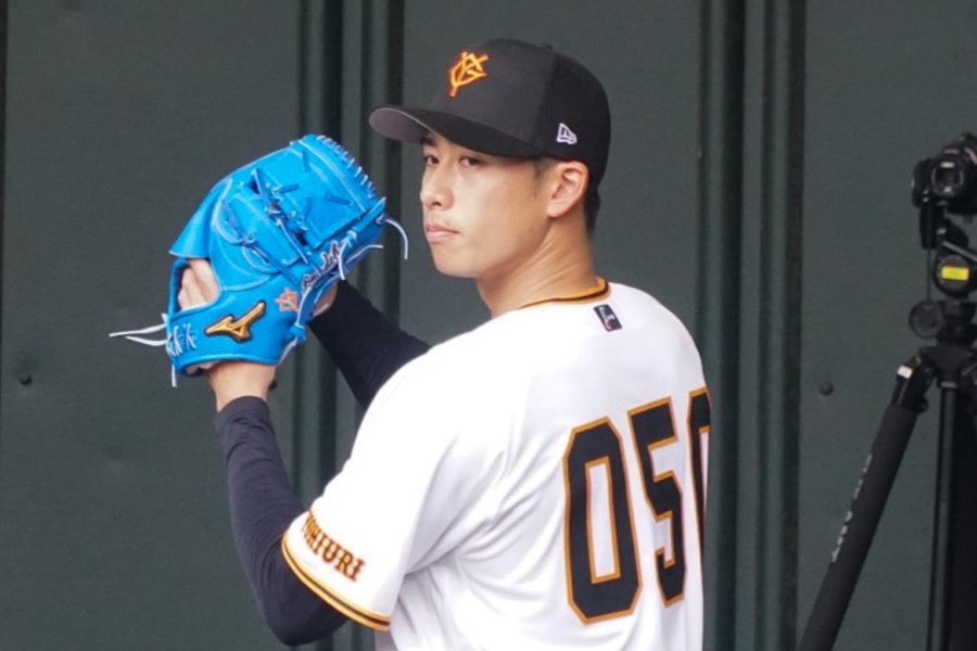 戦力外通告を受けた巨人・板東湧梧【写真:湯浅大】