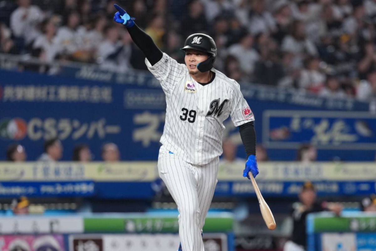 2日のソフトバンク戦で8号ソロを放ったロッテ・井上広大【写真：井上学】