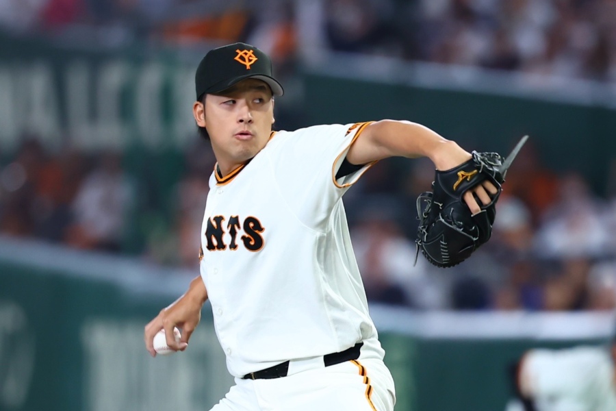 DeNA戦に登板した巨人・堀田賢慎【写真：加治屋友輝】