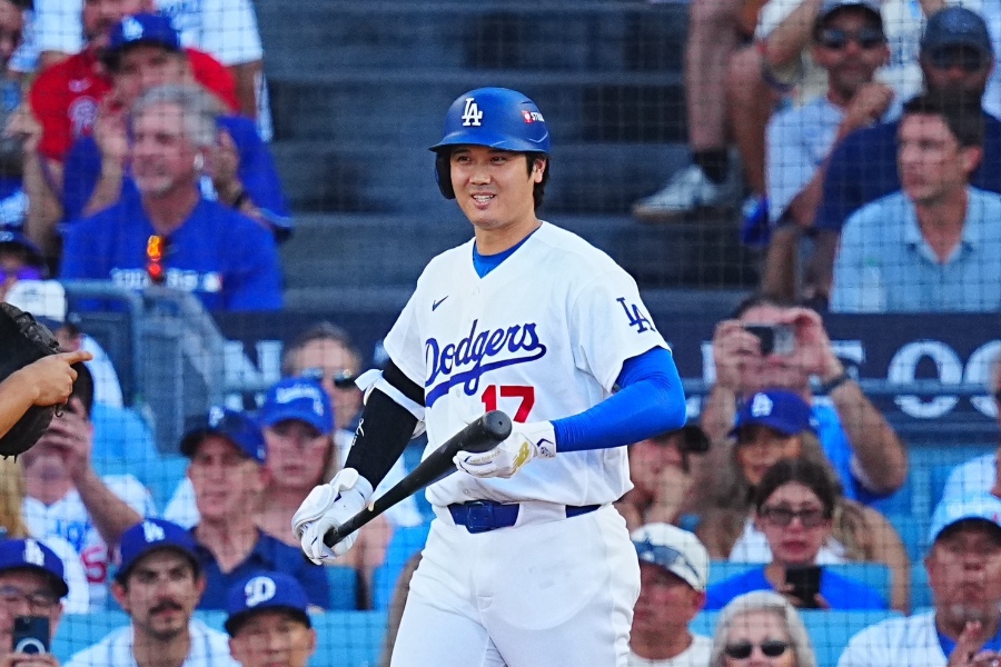 ブレーブス戦に出場したドジャース・大谷翔平【写真：荒川祐史】