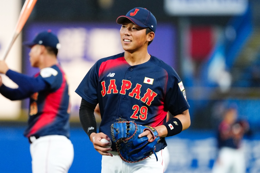 侍ジャパン大学代表に選出された法大・井上和輝【写真:黒澤崇】