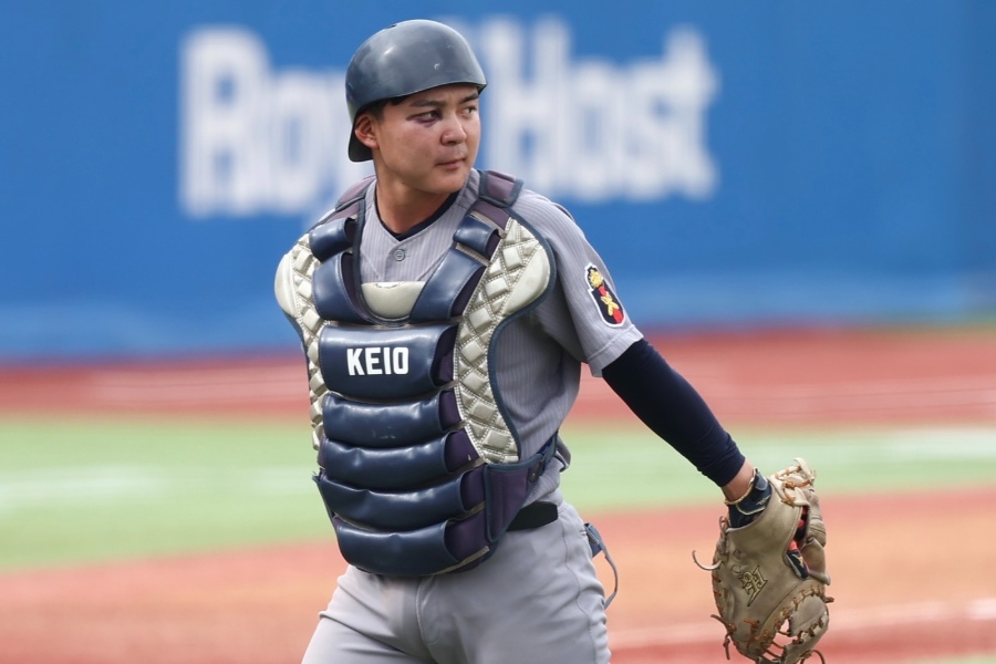 法大戦に出場した慶大・吉開鉄朗【写真:加治屋友輝】
