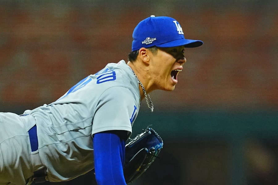 ブレーブス戦に先発したドジャース・山本由伸【写真：荒川祐史】