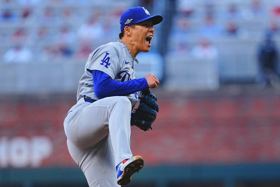 ブレーブス戦に先発したドジャース・山本由伸【写真：荒川祐史】