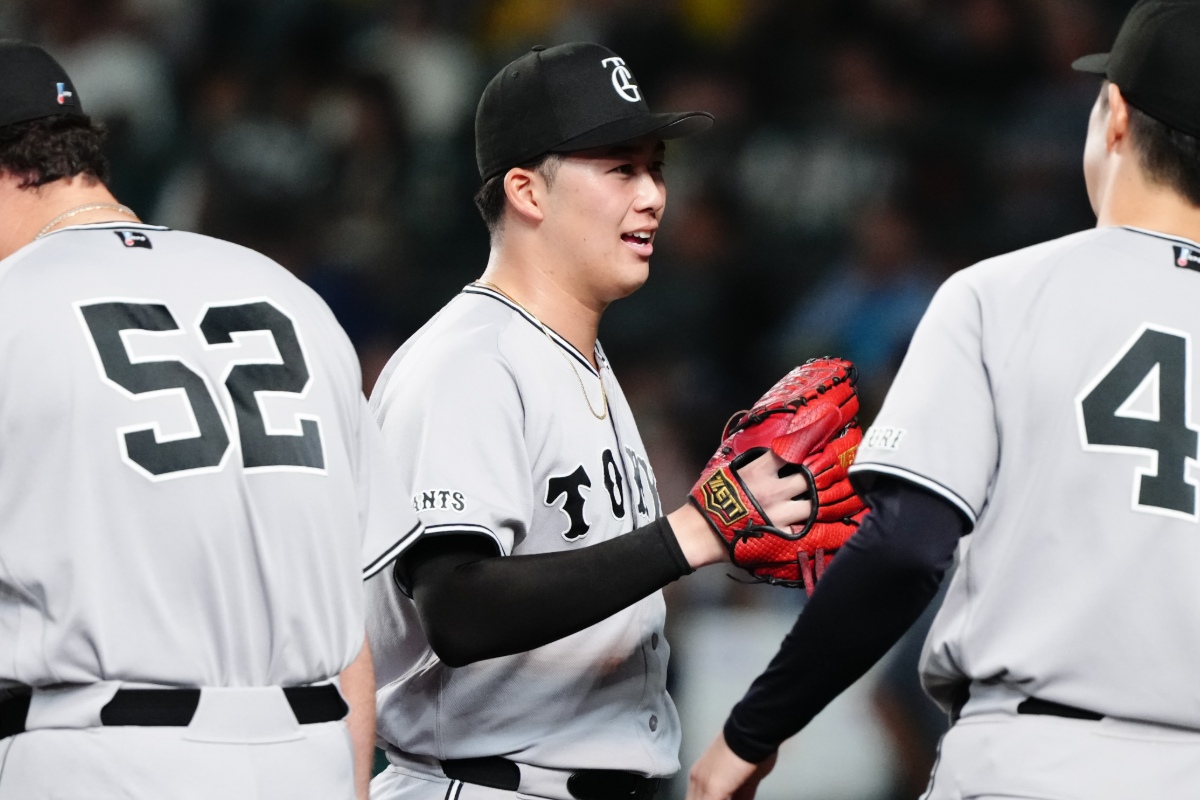 阪神の主砲、佐藤輝明にリベンジを果たした【写真：黒澤崇】