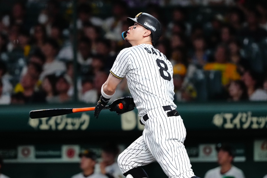 阪神・佐藤輝明【写真:黒澤崇】