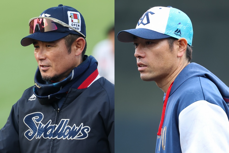 ヤクルトは坪井智哉氏（左）、寺内崇幸氏の退団を発表