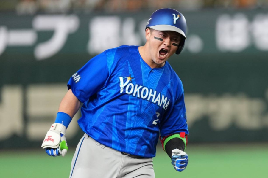 巨人戦で本塁打を放ったDeNA・牧秀悟【写真:井上学】