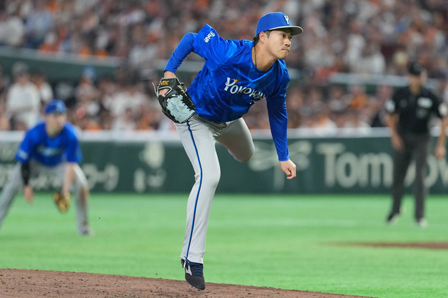 巨人戦に登板したDeNA・岩田将貴【写真：井上学】