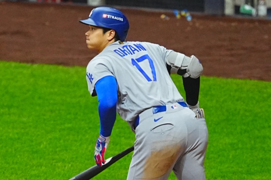 ブルワーズ戦に出場したドジャース・大谷翔平【写真：荒川祐史】