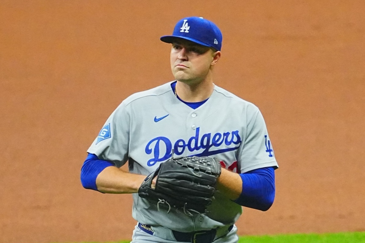 敗戦投手となったドジャースのタリク・スクーバル【写真：荒川祐史】