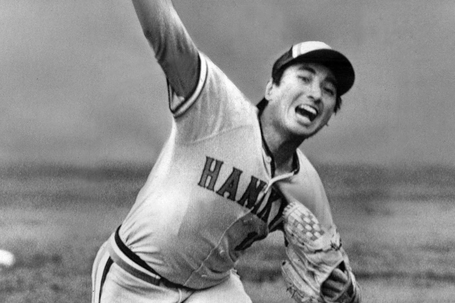 1984年日本シリーズに登板した阪急時代の山沖之彦氏【写真提供：産経新聞社】