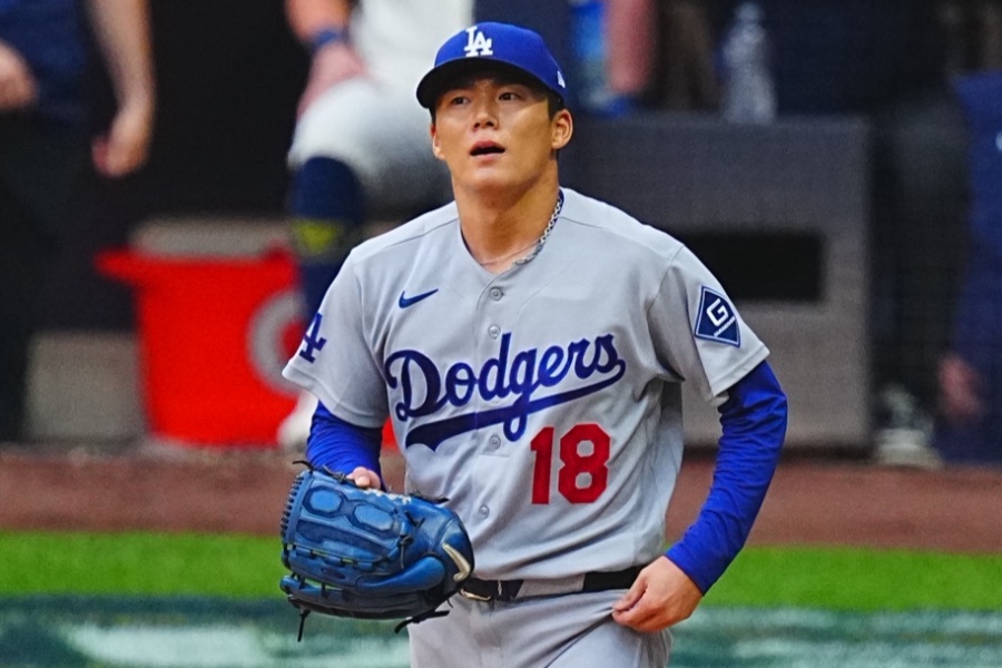 ブルワーズ戦に先発したドジャース・山本由伸【写真：荒川祐史】