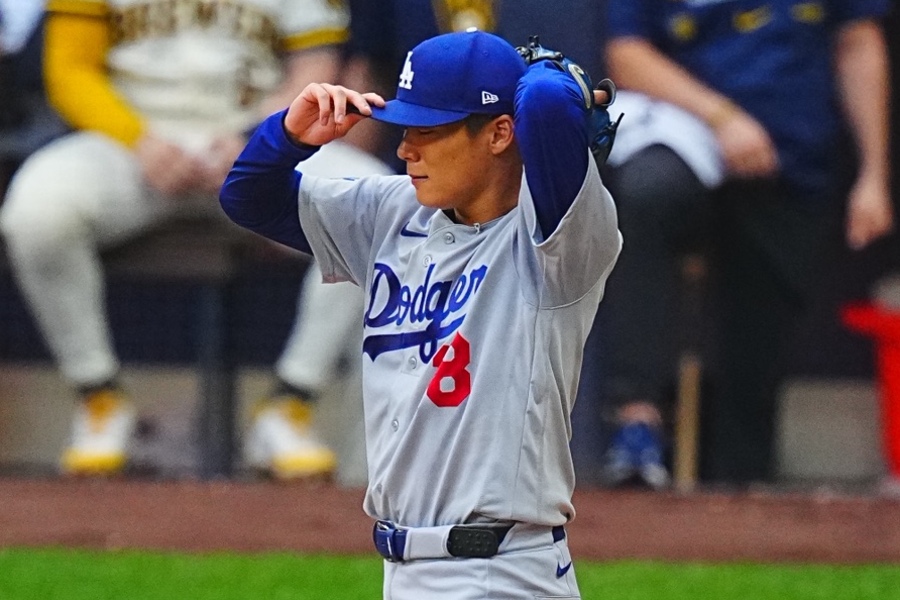 ブルワーズ戦に先発したドジャース・山本由伸【写真：荒川祐史】