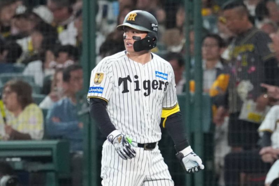 DeNA戦に出場した阪神・森下翔太【写真:井上学】