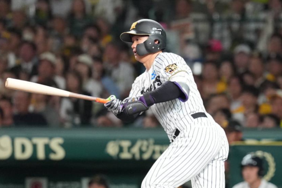 DeNA戦の6回に二ゴロに倒れた阪神・森下翔太【写真:井上学】