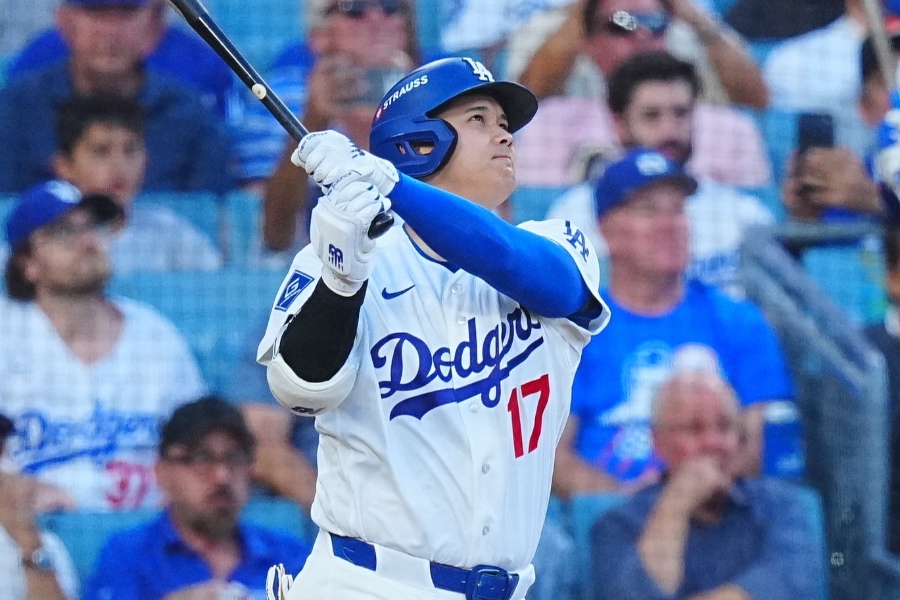NLCS第4戦で本塁打を放ったドジャース・大谷翔平【写真:荒川祐史】