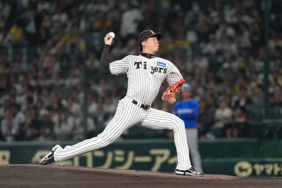 DeNA戦に先発した阪神・才木浩人【写真：井上学】