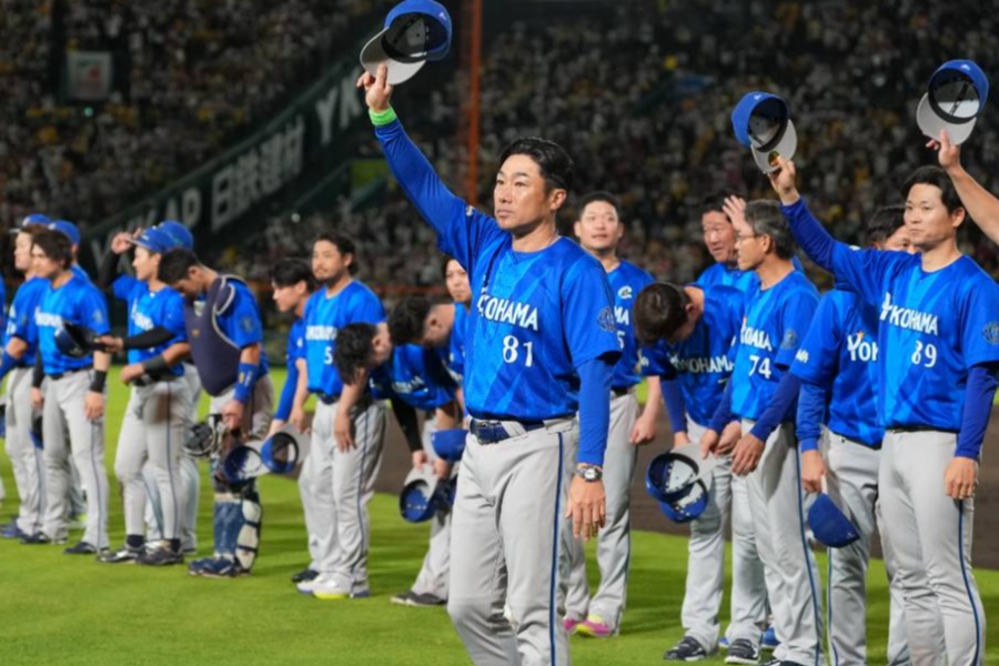 阪神に勝利したDeNAナイン【写真：井上学】