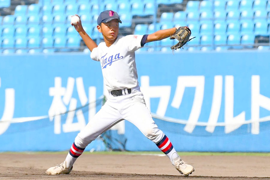 決勝で完投した多賀少年野球クラブ・岸本來橙【写真:フィールドフォース提供】