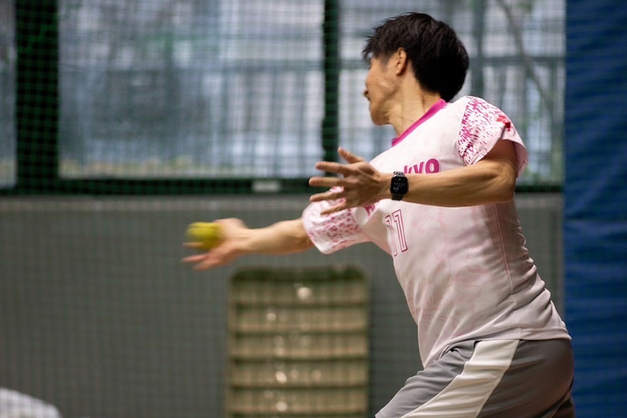 Baseball5をプレーする吉永健太朗さん【写真:本人提供】