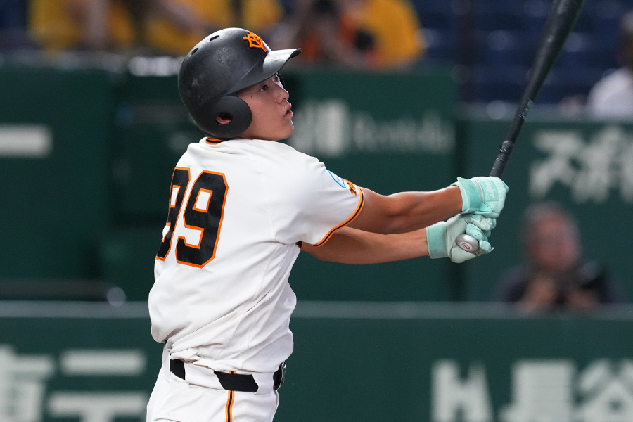 巨人から育成5位指名を受けた多摩川ボーイズ・関蓮太郎【写真：イワモトアキト】