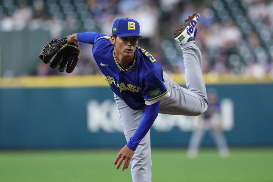 今春のWBCにはブラジル代表として出場した西武3位指名の沢山優介【写真：アフロ】