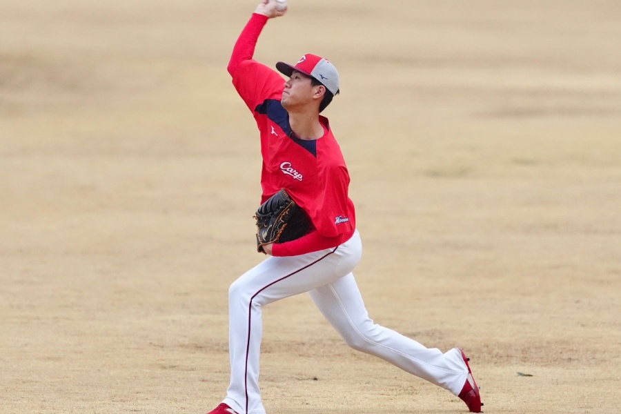 広島から戦力外通告を受けた日高暖己【写真：小林靖】