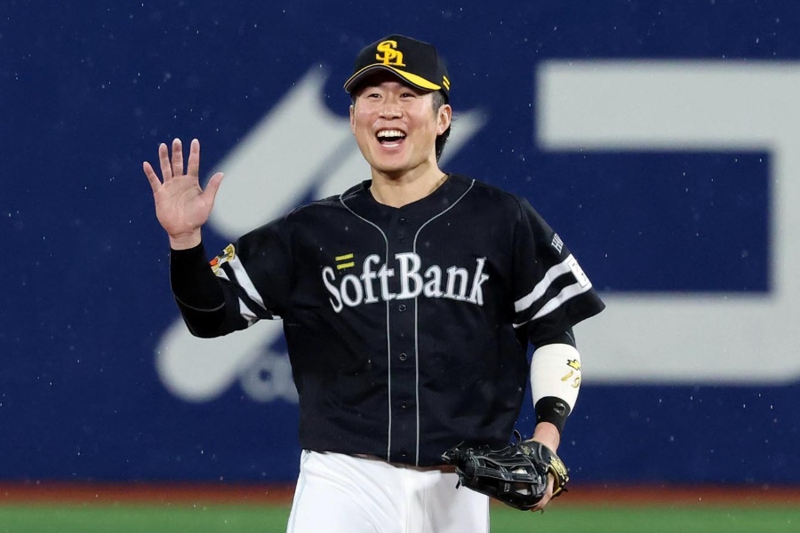 DeNA戦に出場したソフトバンク・川村友斗【写真：栗木一考】